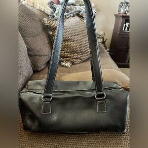 Nine West Black purse with double straps.